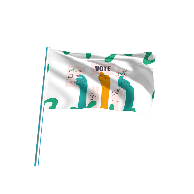 Drapeau &Eacute;lectoral 100 % Personnalis&eacute;