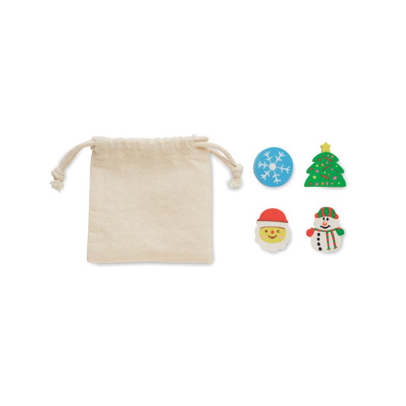 Set de 4 gommes de Noël
