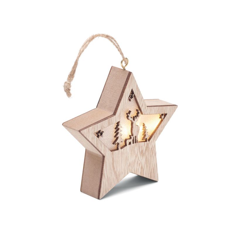 Étoile en MDF avec lumière