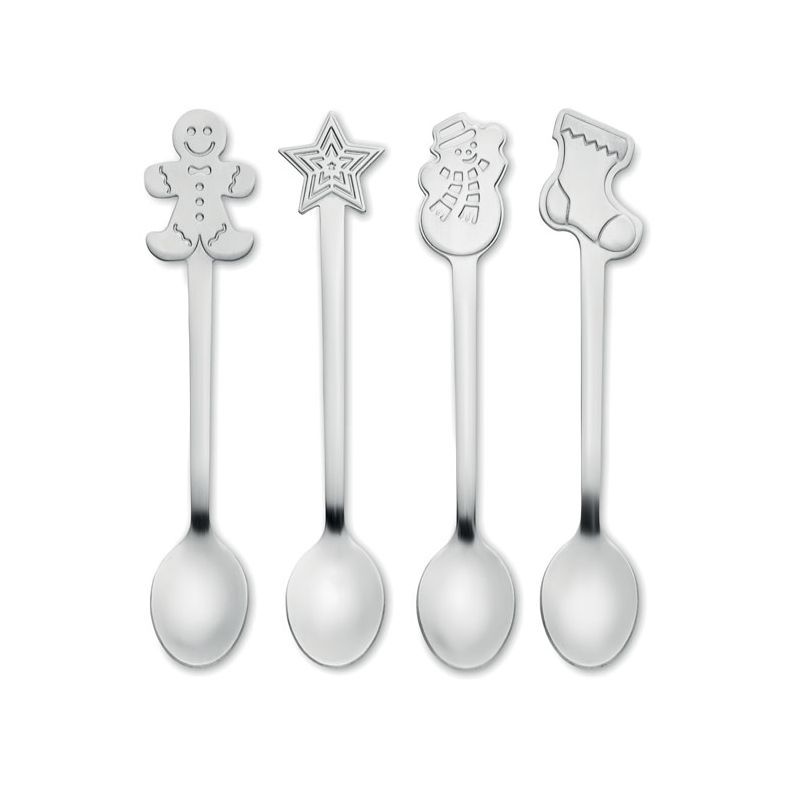 Set de 4 cuillères à café Noël