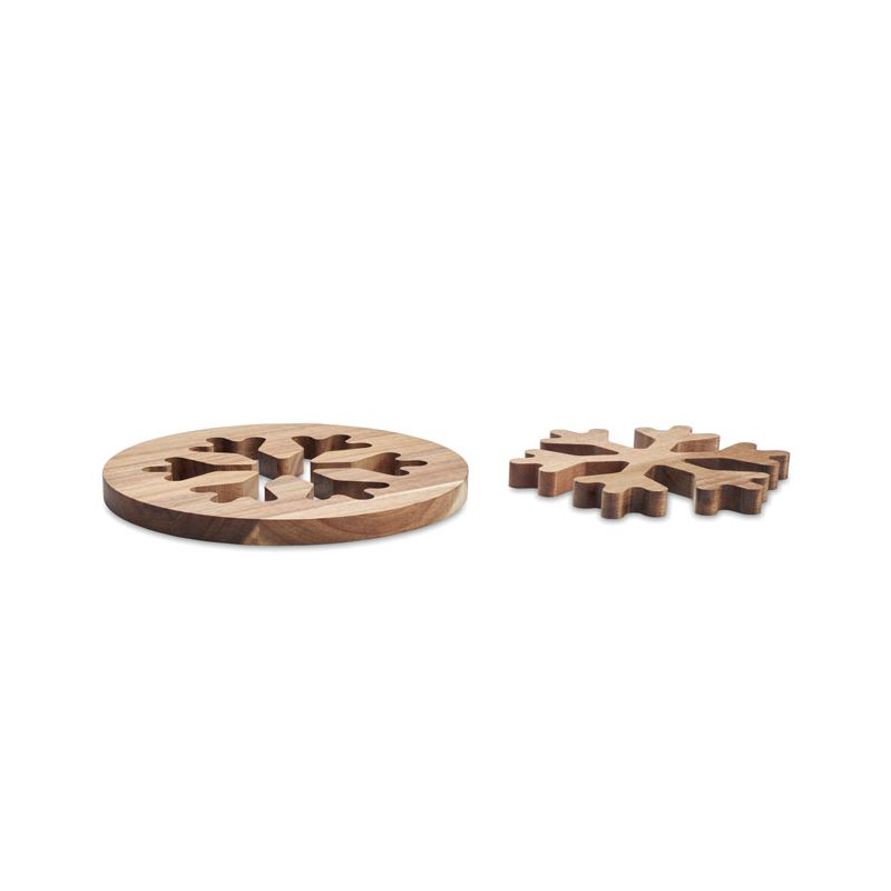 Set de dessous de plats en acacia