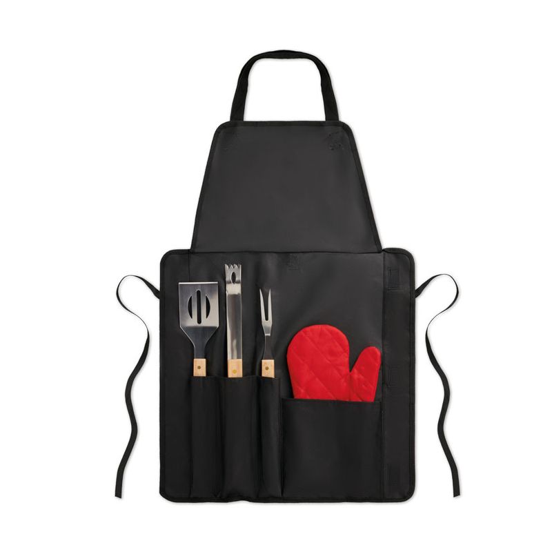 Tablier avec outils de barbecue