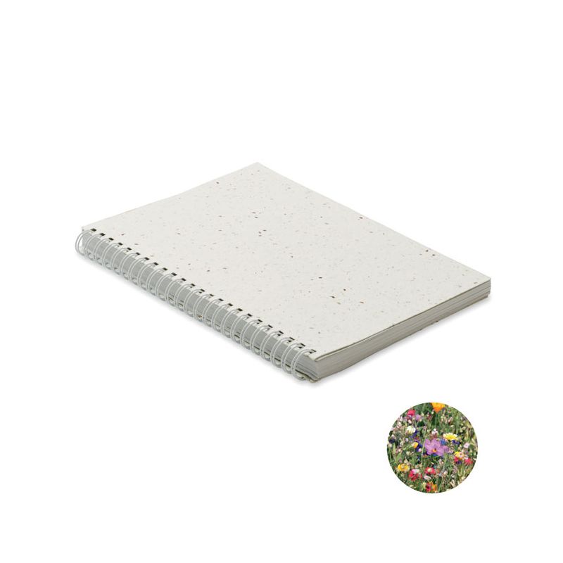 Bloc A5 avec couverture en papier à graines