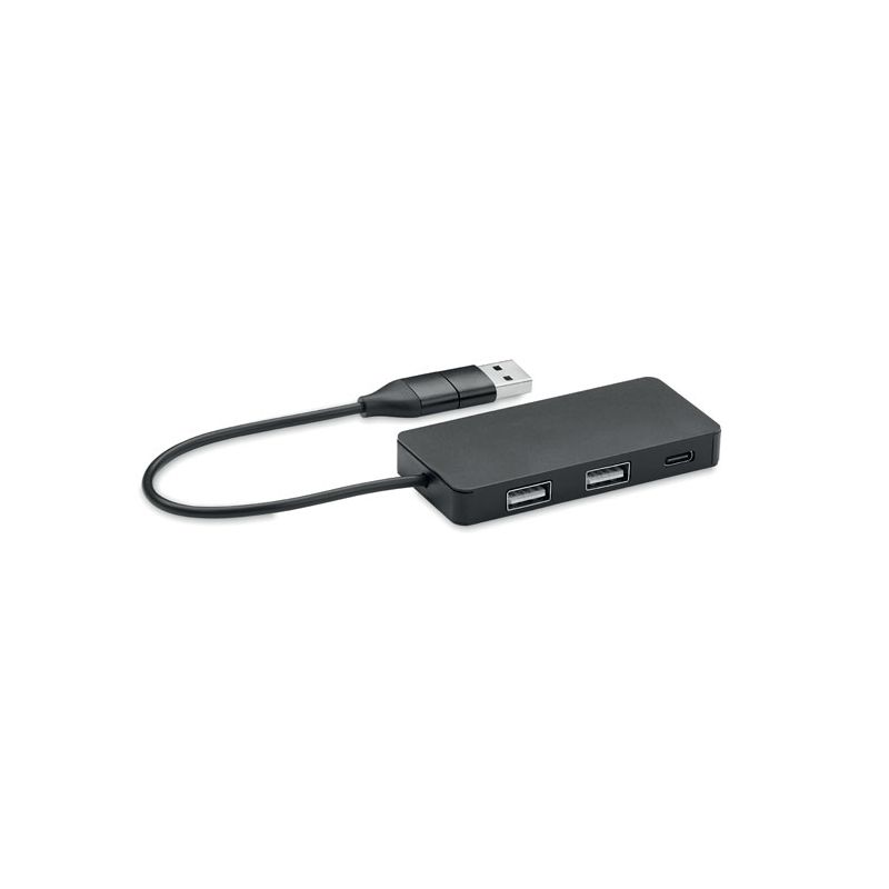Hub 3 ports avec câble de 20 cm