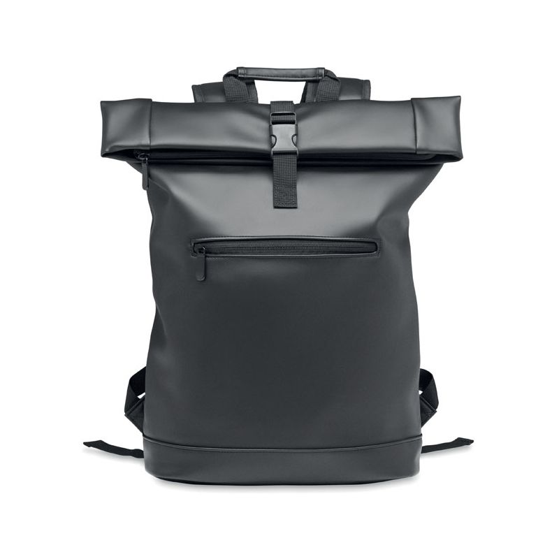 Sac à dos rolltop en PU pour ordinateur