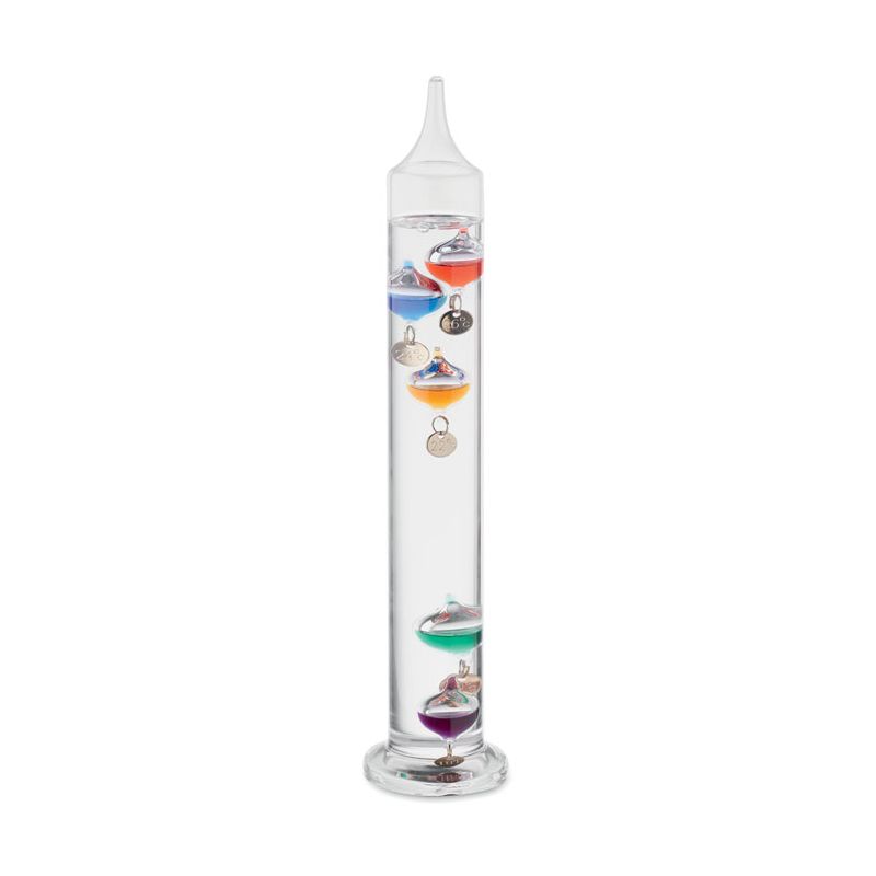 Thermomètre Galilée en verre 28 cm