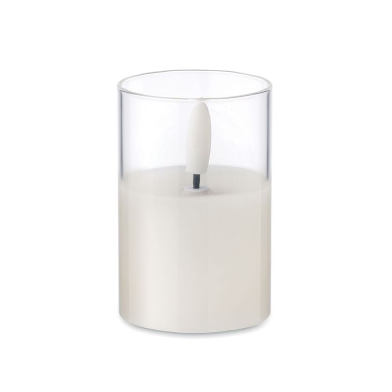 Bougie LED sous verre