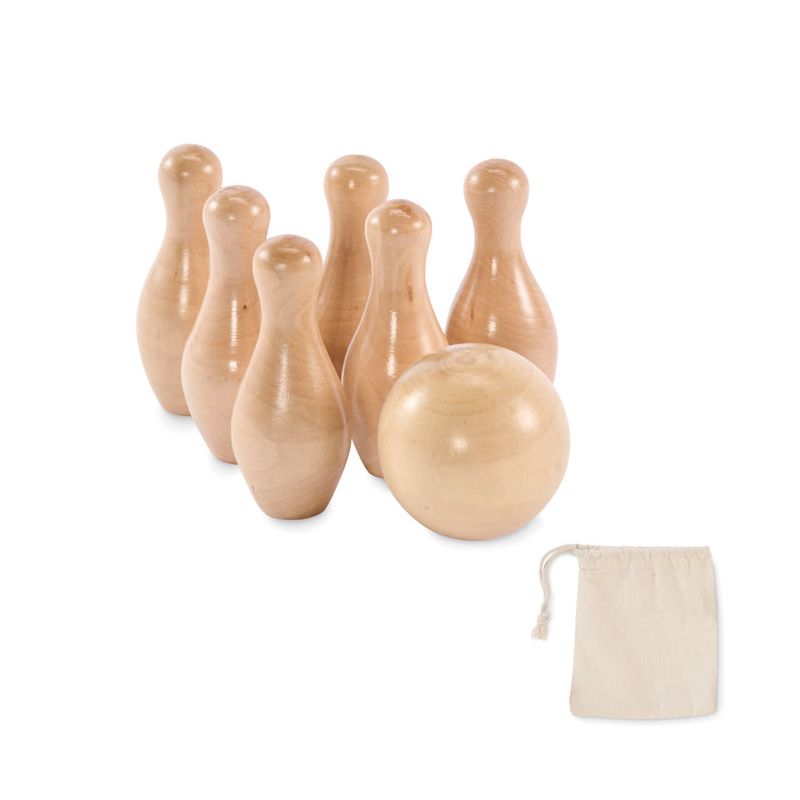 Mini-jeu de bowling en bois