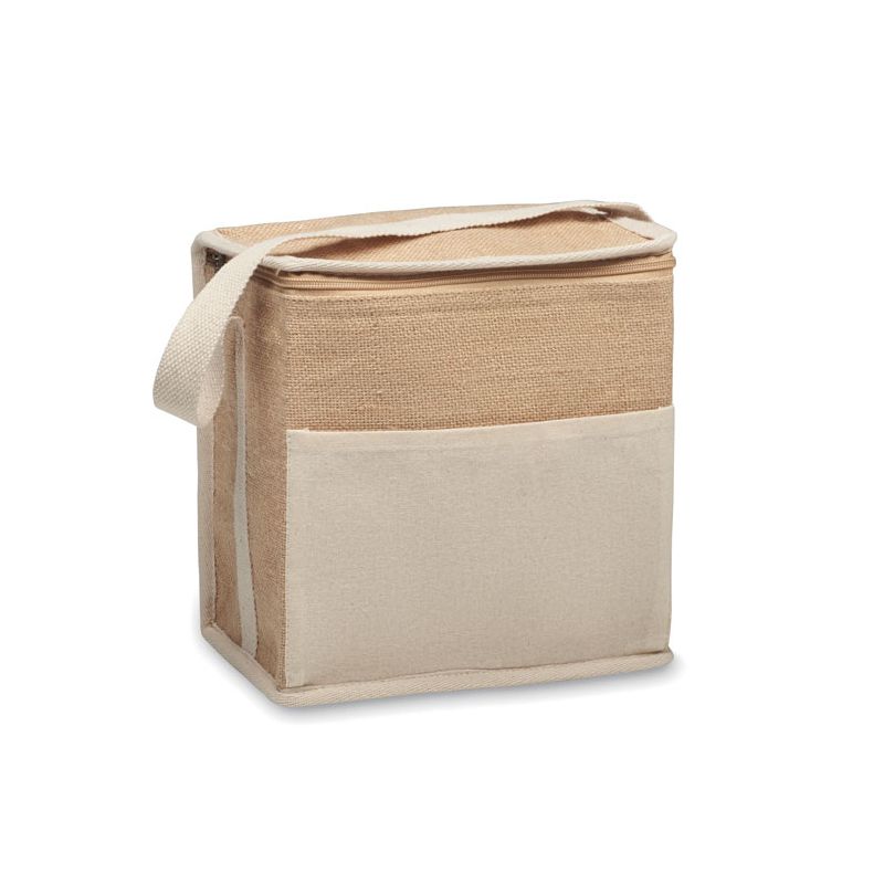 Sac isotherme en jute et toile 3L