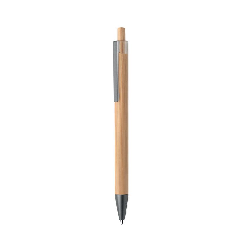 Stylo en bambou à bouton-poussoir