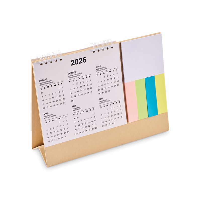 Calendrier de bureau avec bloc-notes