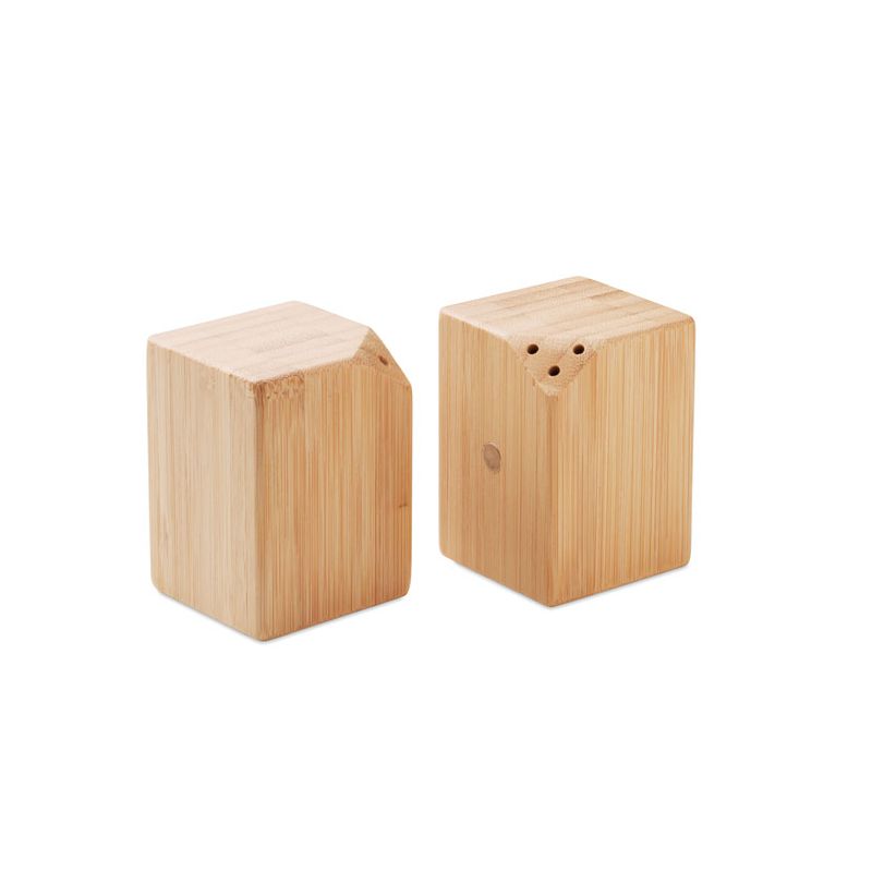 Salière et poivrière en bambou