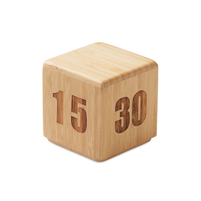 Alarme avec minuteur en bambou