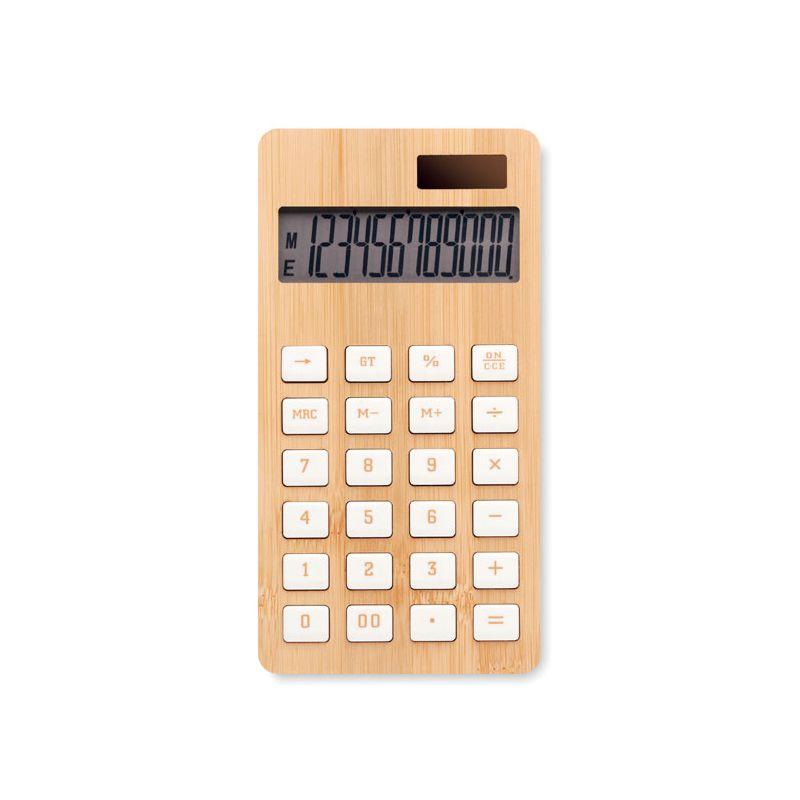 Calculatrice 12 chiffres en bambou