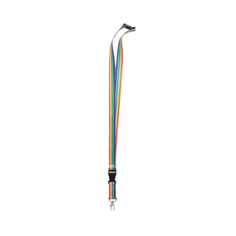 Lanière RPET Arc-en-ciel