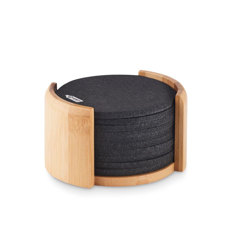 Sous-verres en RPET avec support