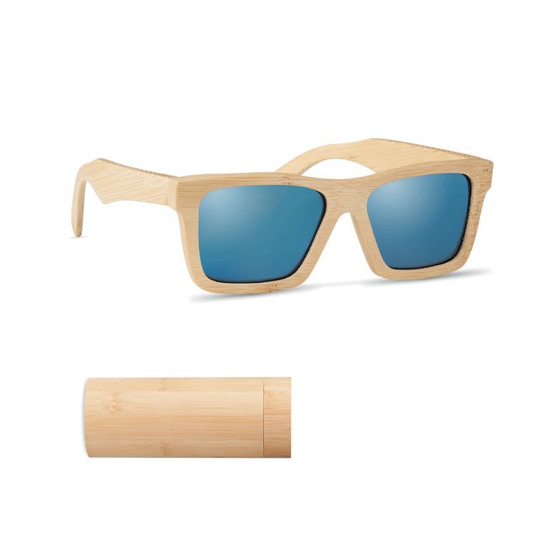 Lunettes de soleil et étui en bambou
