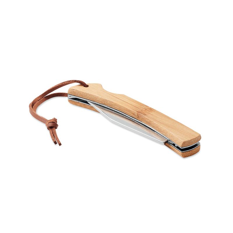 Couteau pliant en bambou