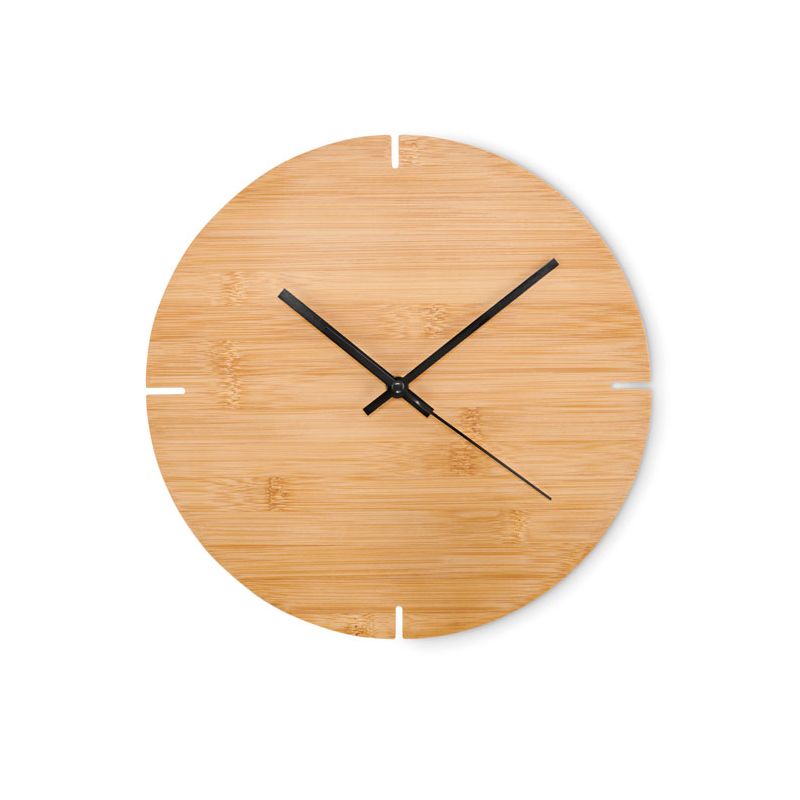 Horloge murale en bambou