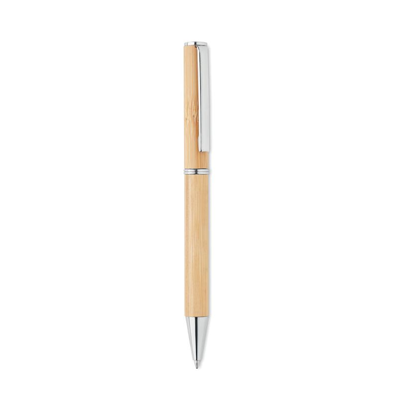 Stylo à bille en bambou à rotation