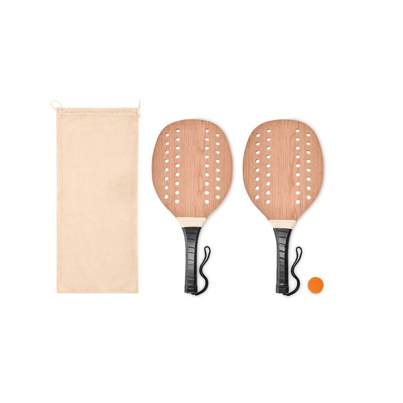 Set de tennis de plage en bois de palissandre