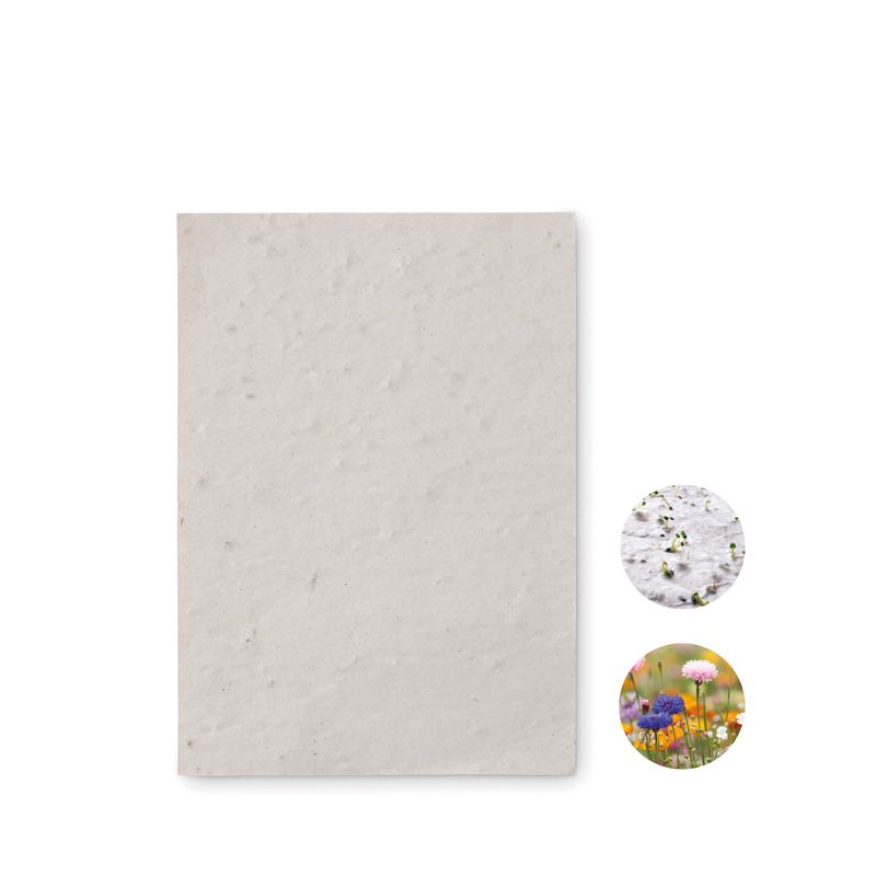 Papier ensemencé de fleurs A6