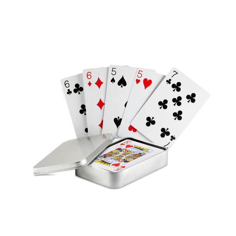 Jeu de cartes boîte métallique