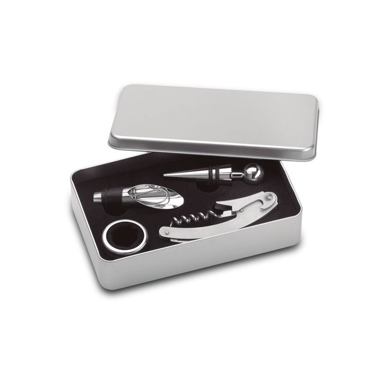 Coffret de vin en boîte métallique