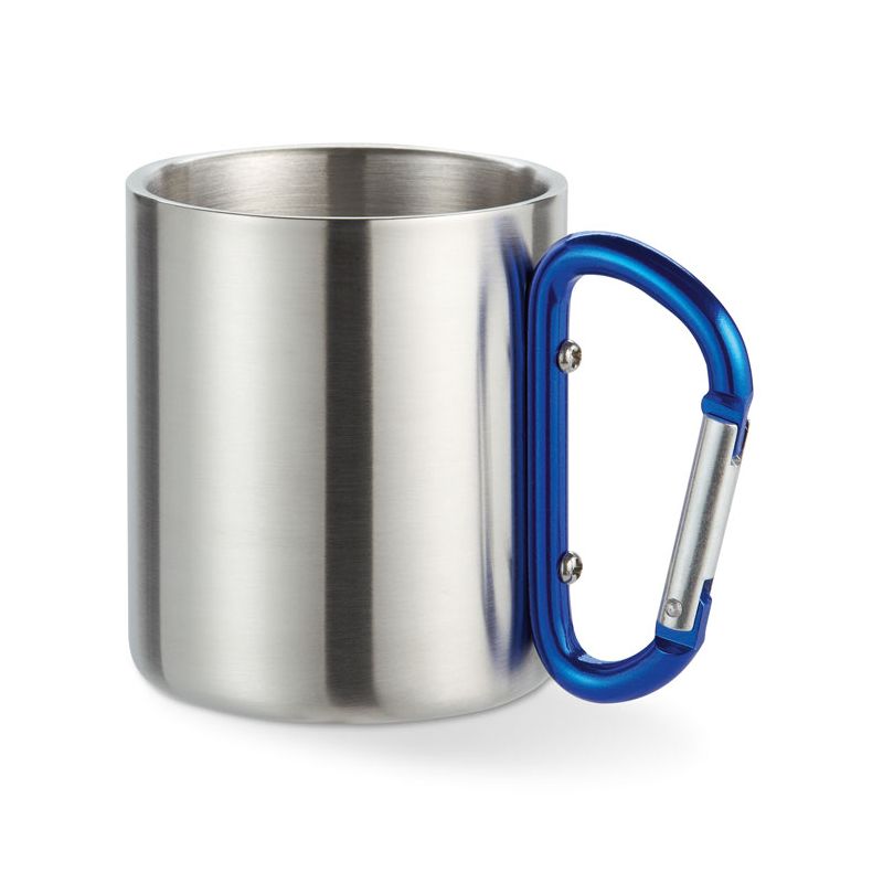 Tasse en métal avec poignée mousqueton
