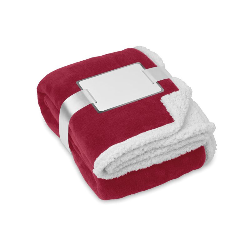 Couverture, voile corail / sherpa