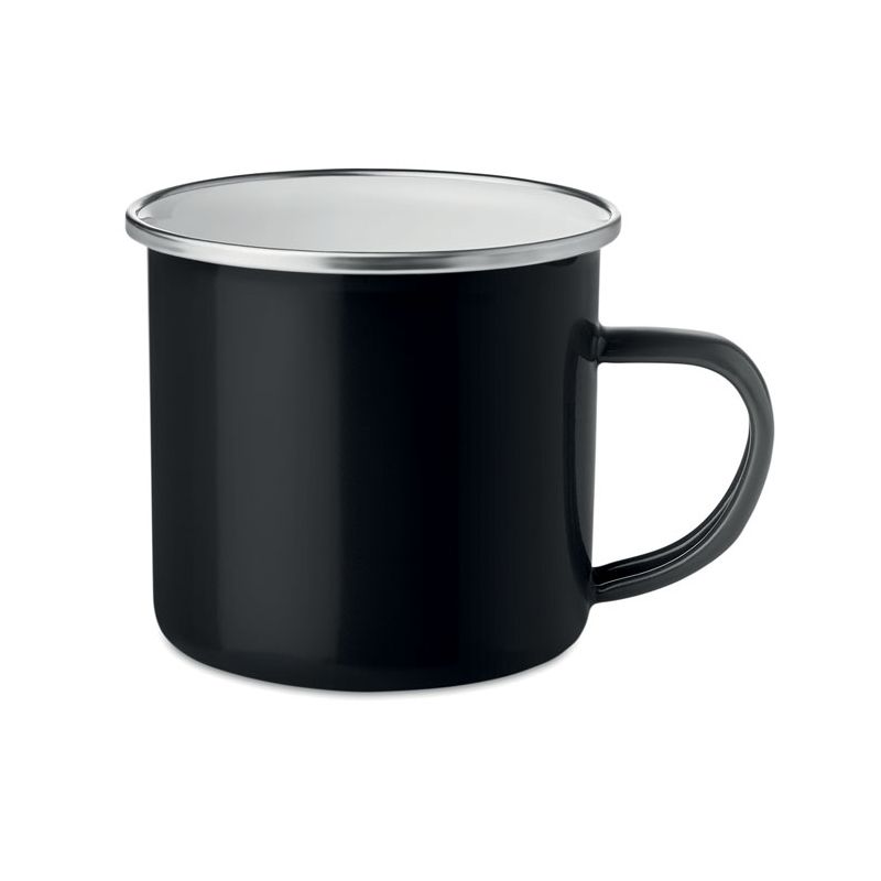Tasse en métal émaillé