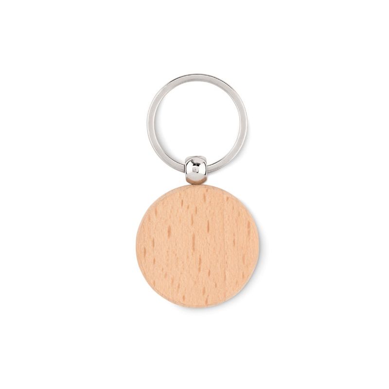 Porte-clés rond en bois