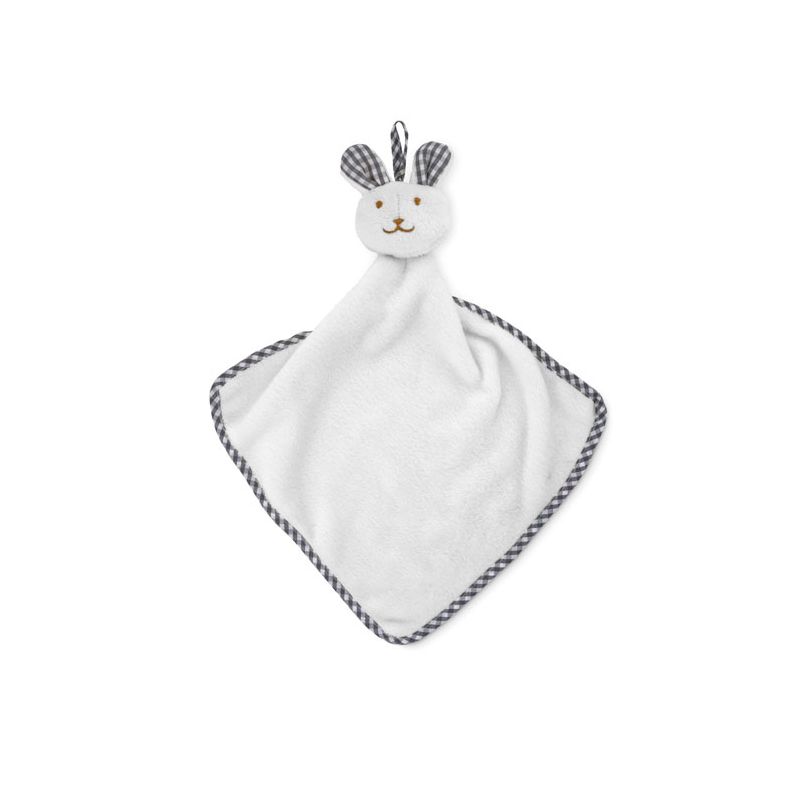 Bavoir lapin en peluche
