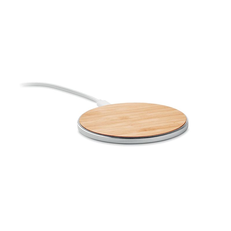 Chargeur rapide sans fil en bambou