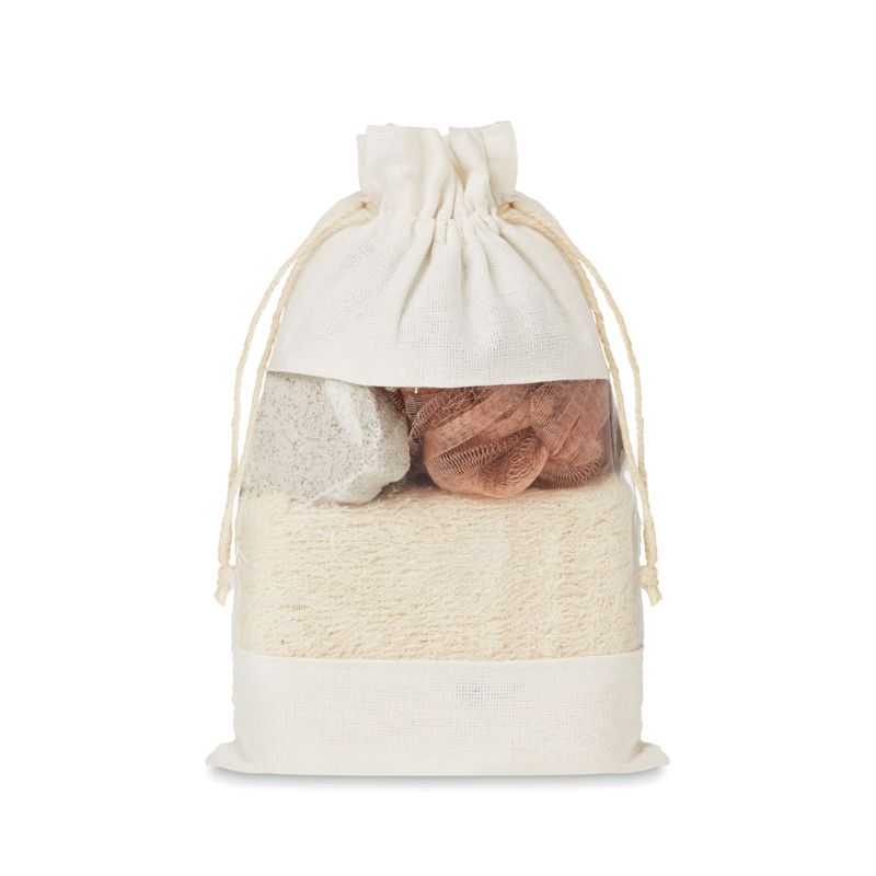 Set de bain en pochette coton