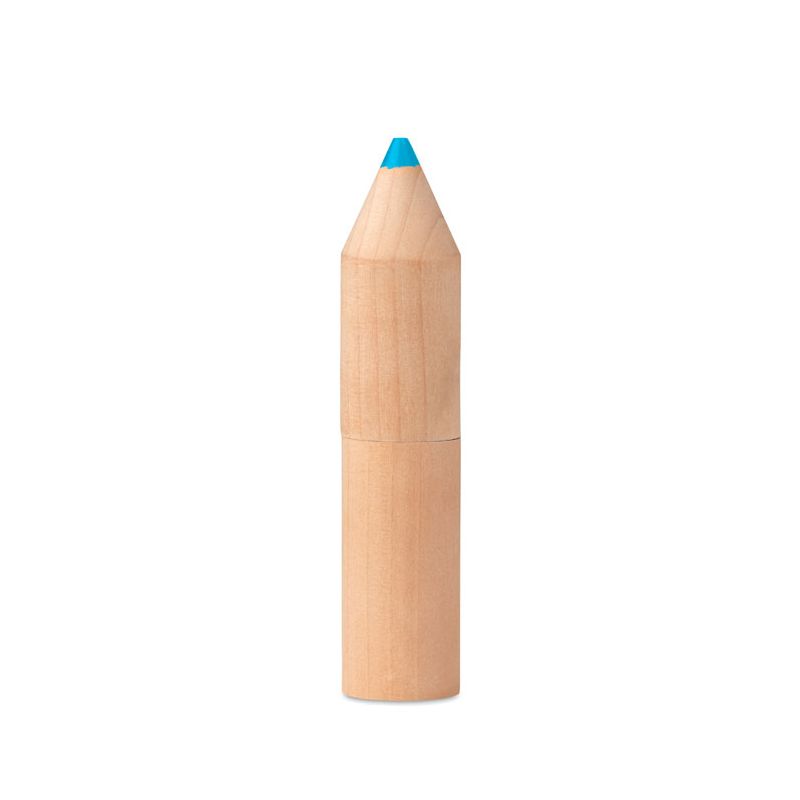 Set de 6 crayons dans boîte en bois