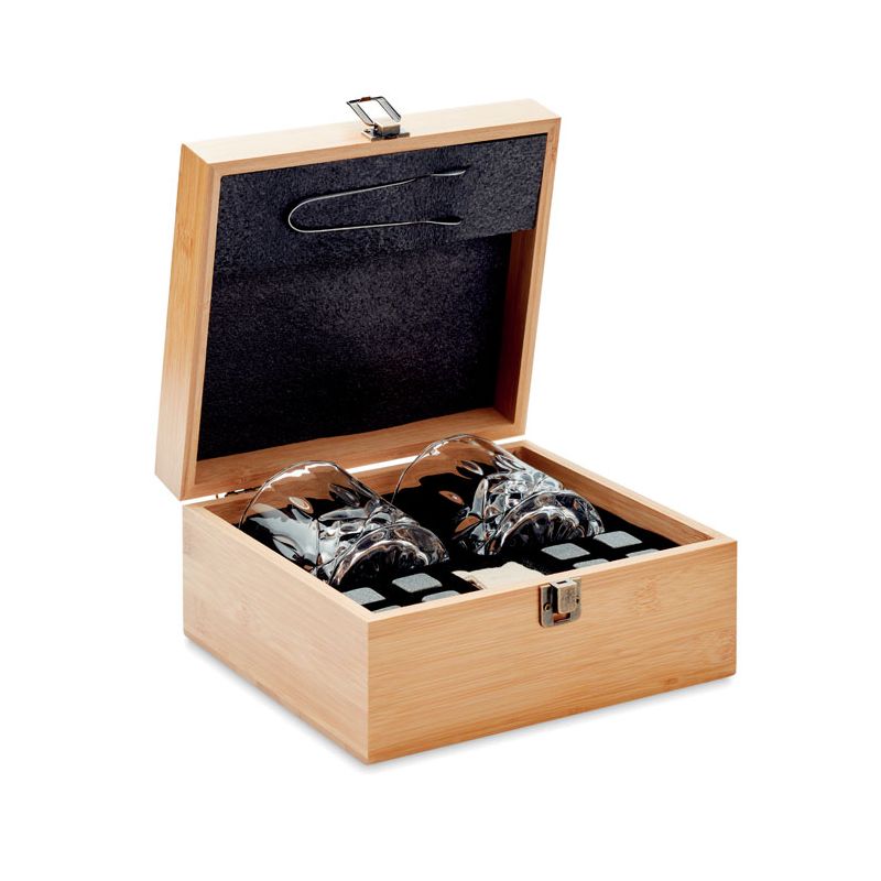 Set de whisky en coffret bambou