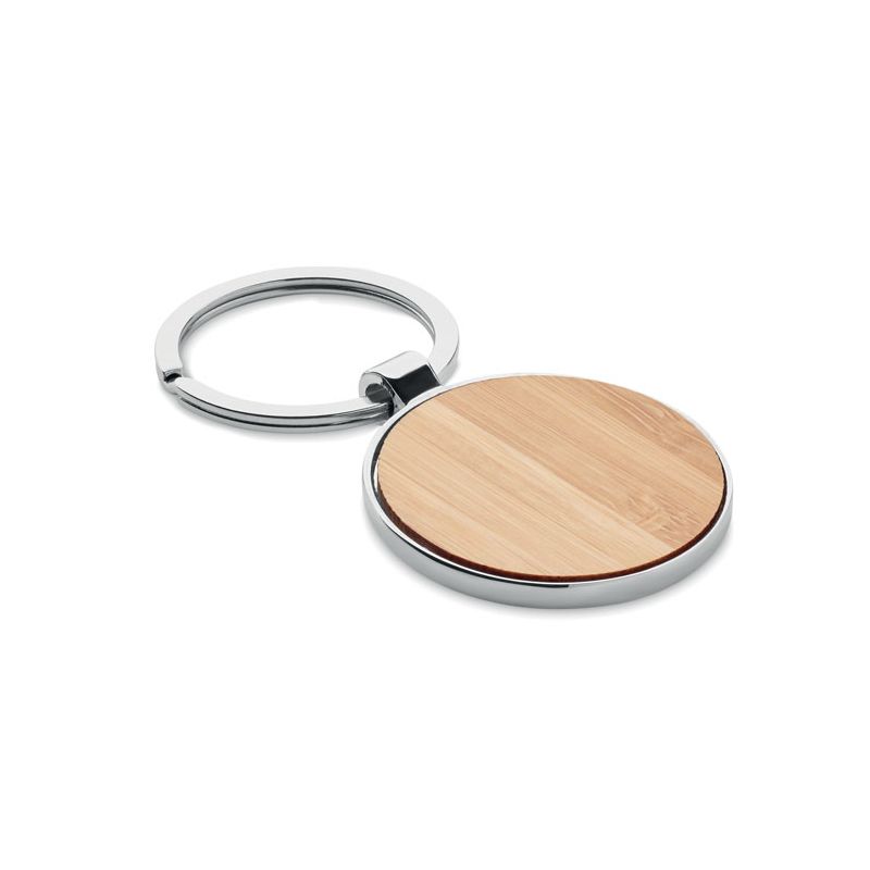 Porte-clés métal bambou