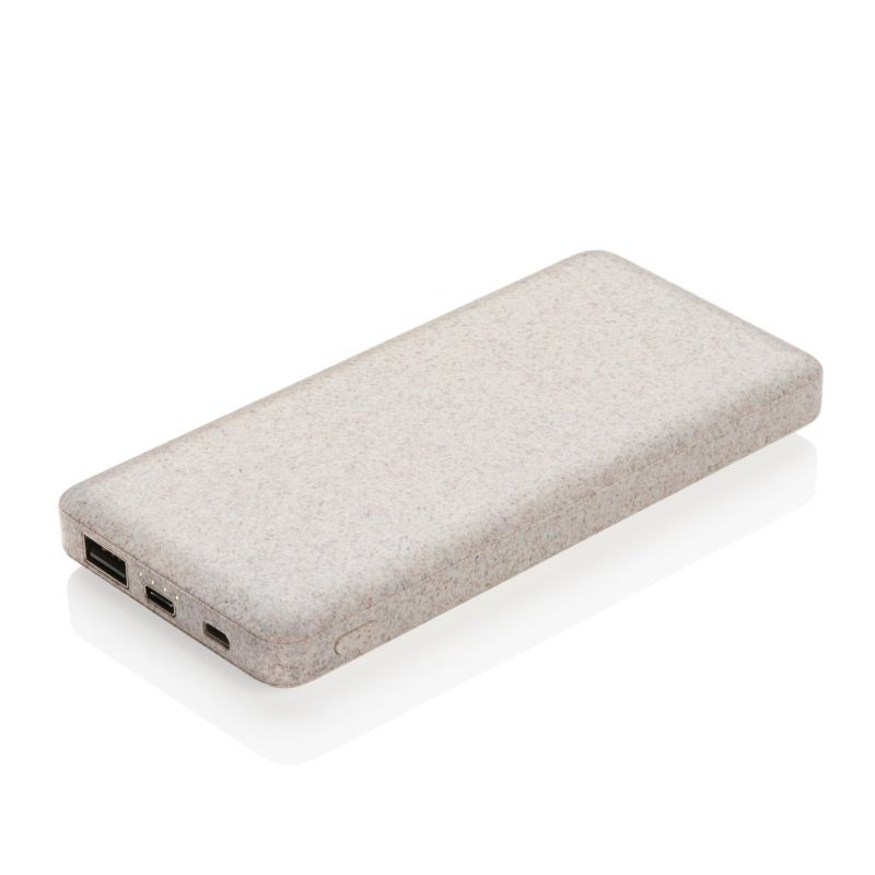 Batterie externe 10 000 mAh en paille de blé