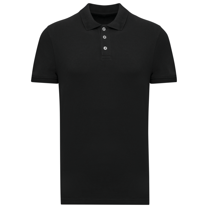 Polo homme en maille piquée à manches courtes
