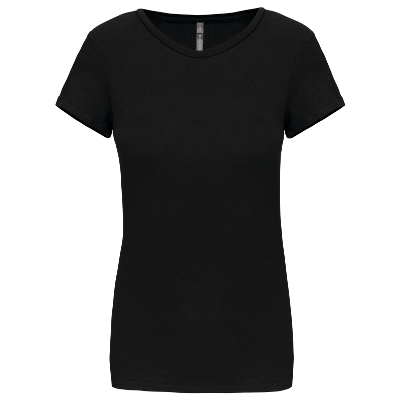 T-shirt femme à col rond et manches courtes