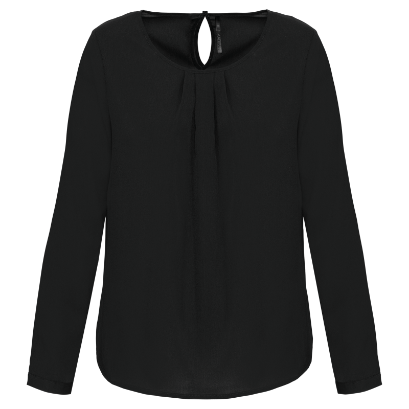 Blouse pour femme en crêpe à manches longues
