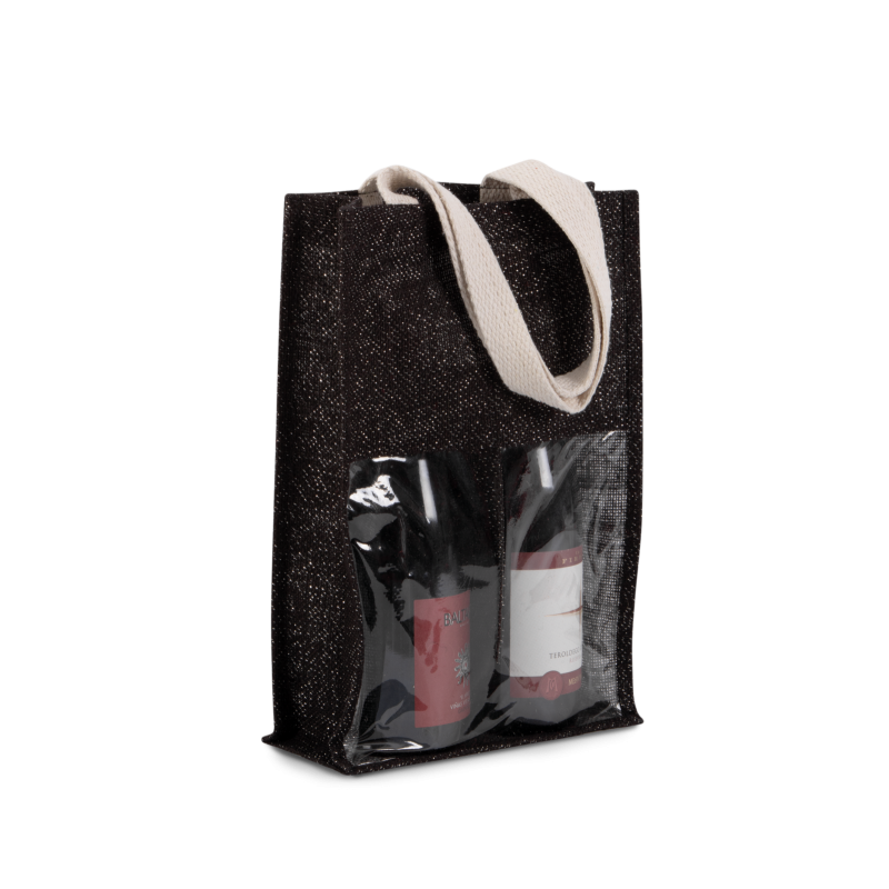 Sac porte-bouteille en jute