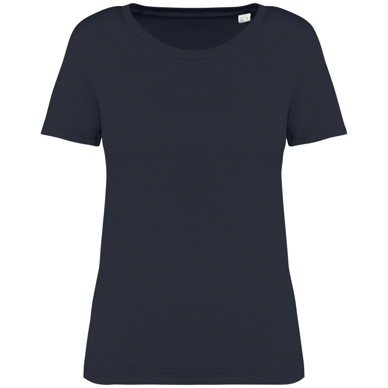 T-shirt éco-responsable à effet délavé pour femme