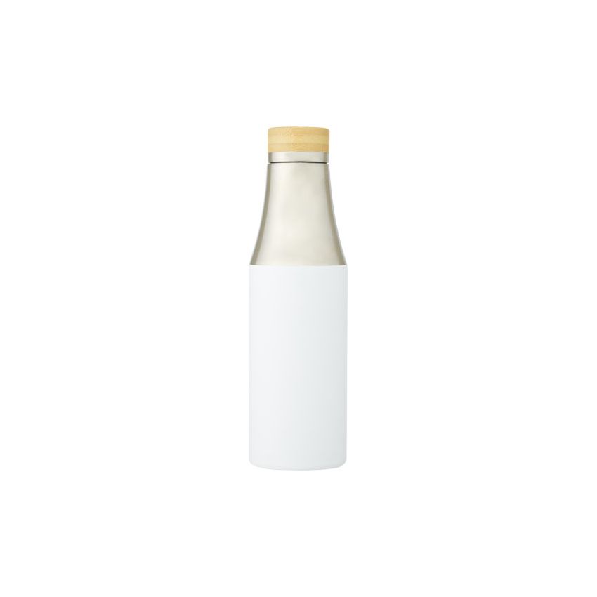 Gourde en cuivre de 540 ml isolée sous vide en acier inoxydable avec bouchon en bambou « Hulan »