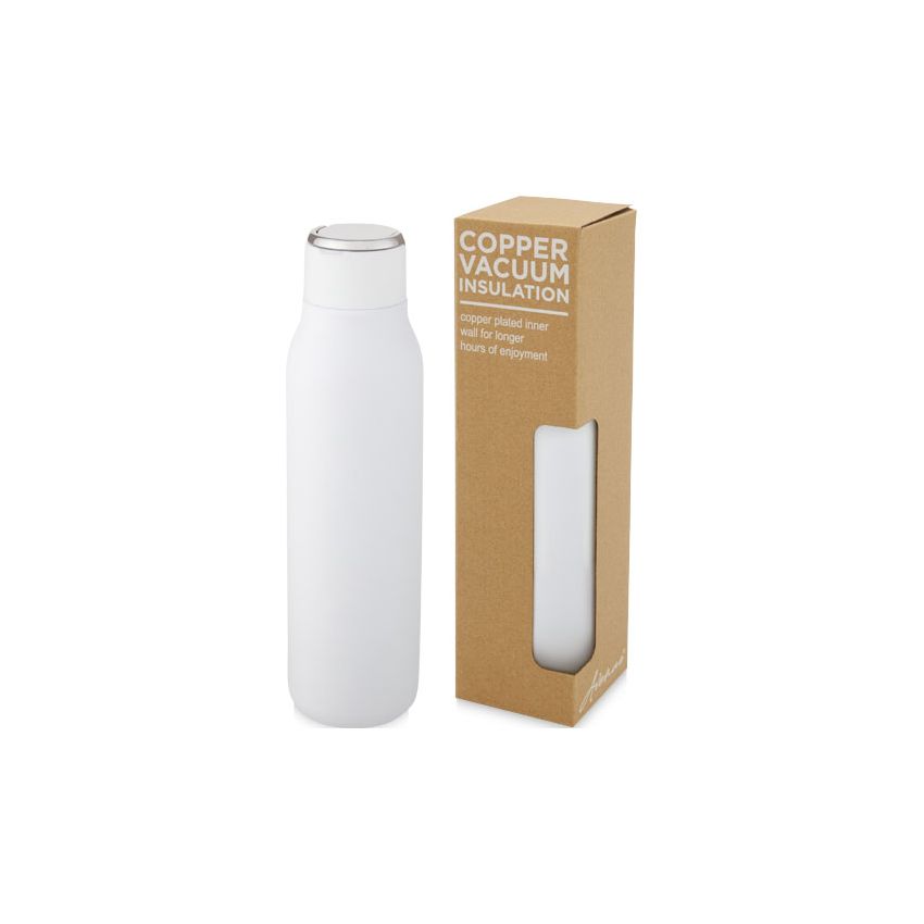 Bouteille en cuivre de 600 ml isolée sous vide avec boucle en métal 