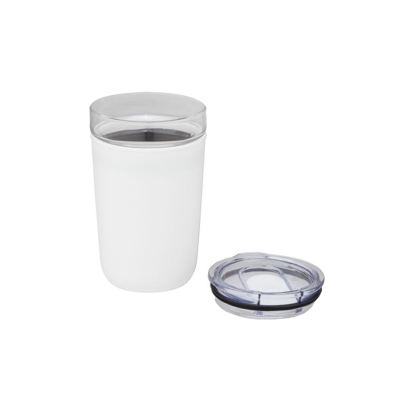 Gobelet isotherme en verre de 420 ml avec paroi extérieure en plastique recyclé 