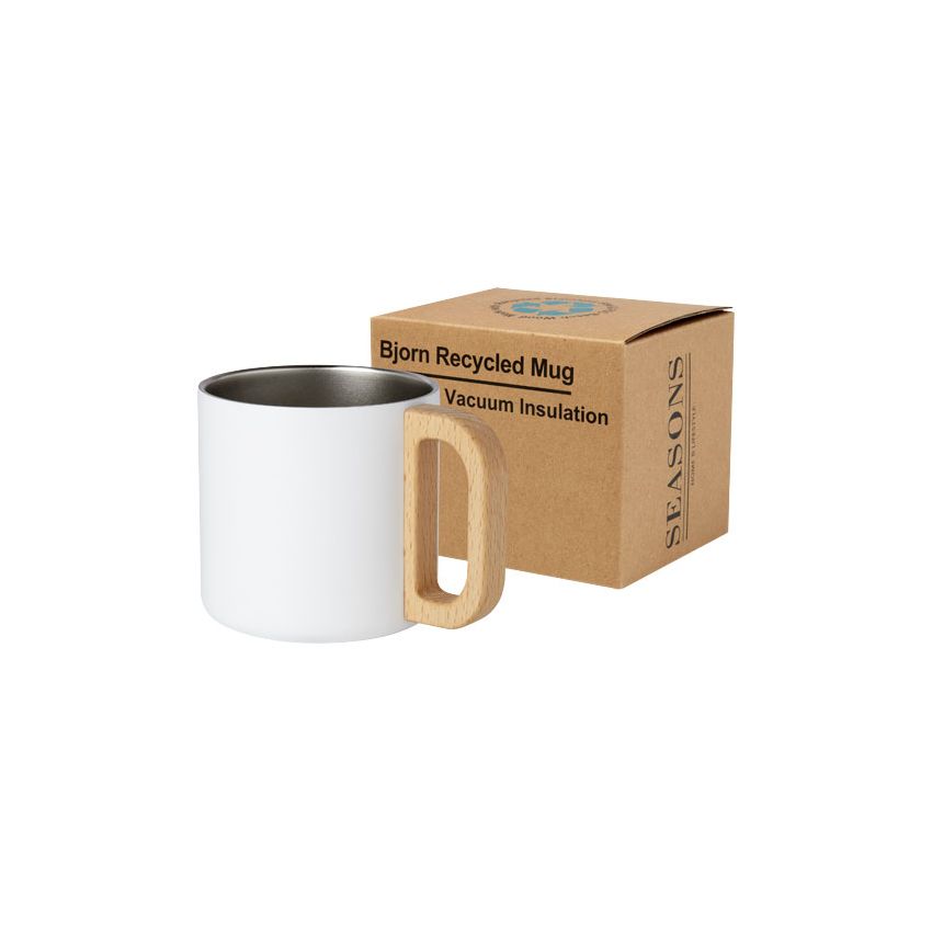 Mug en acier inoxydable recyclé certifié RCS de 360 ml avec isolation sous vide en cuivre 