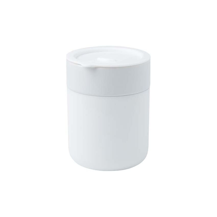 Gobelet isotherme en céramique de 330 ml avec étui en silicone et couvercle en plastique 
