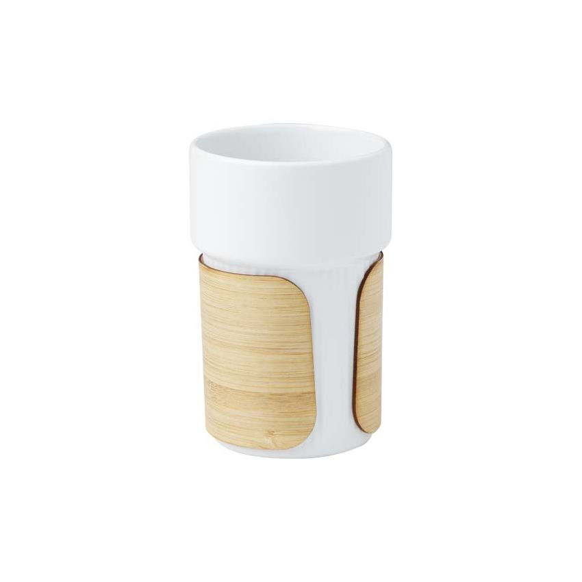 Gobelet isotherme avec coque en bambou 340 ml 